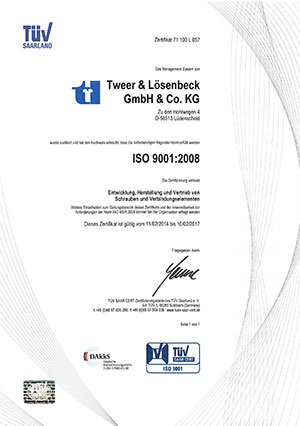 Tweer Lösenbeck Zertifikat